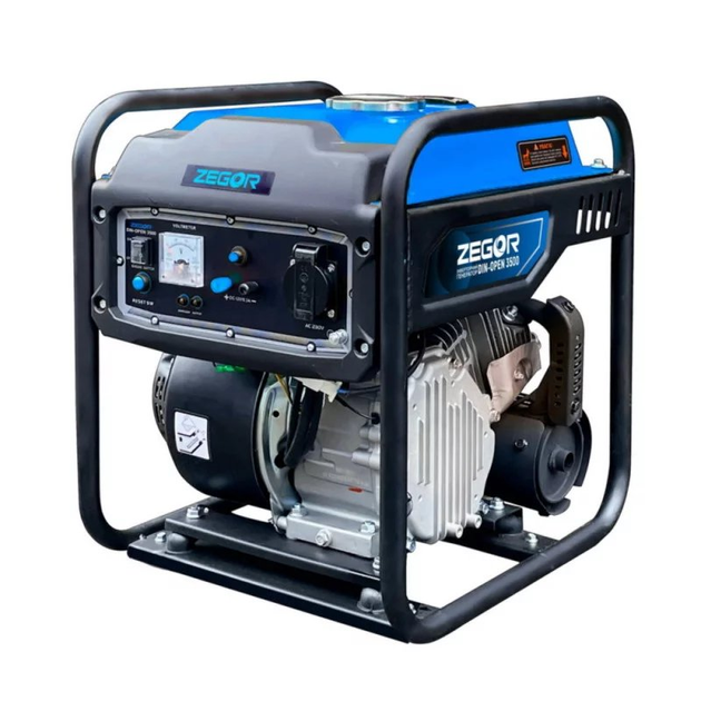 Генератор бензиновий інверторний відкритого типу 3,5 кВт Zegor DIN-OPEN3500 (32365173)