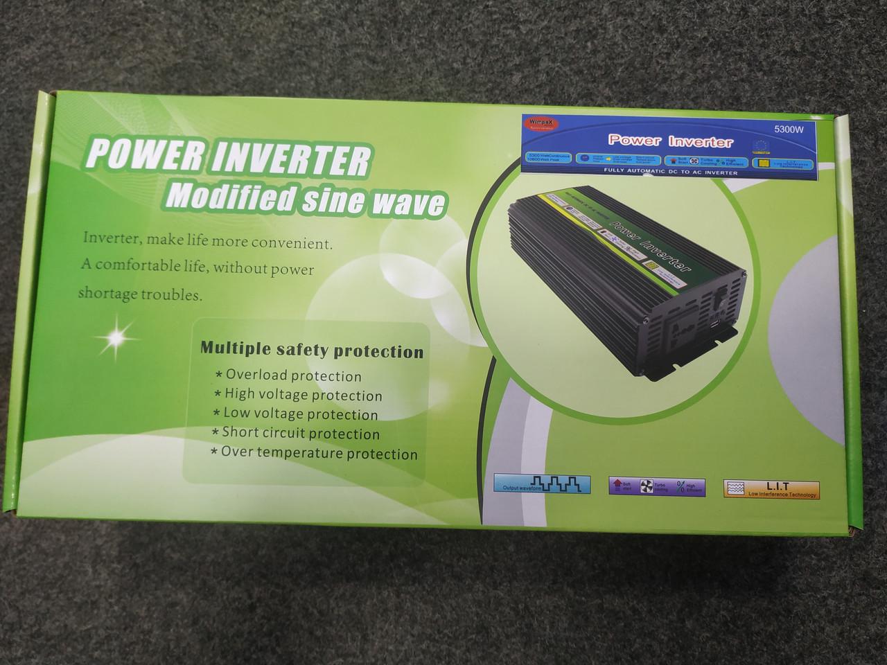 Перетворювач напруги Power Inverter WX-5300W два акумулятора 24V 220V - фото 6 Перетворювач напруги Power Inverter WX-5300W два акумулятора 24V 220V - фото 6