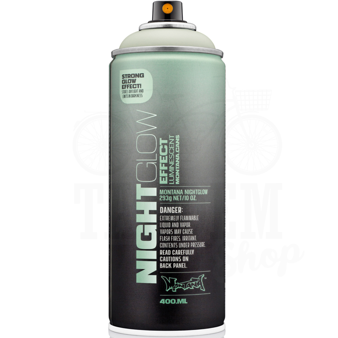 Аерозольна фарба емаль люмінесцентна Montana Night Glow що світиться 400 мл NG1000 Luminescent Green
