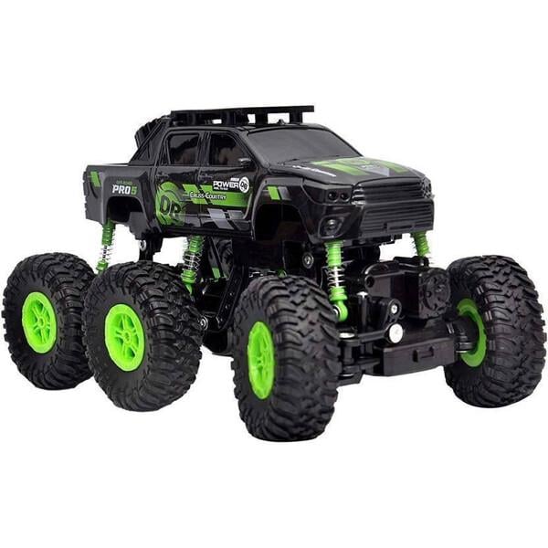 Джип на пульте управления DongBang Crawler Xtreme DB2060 полный привод 6 колес Черный/Салатовый (058485)