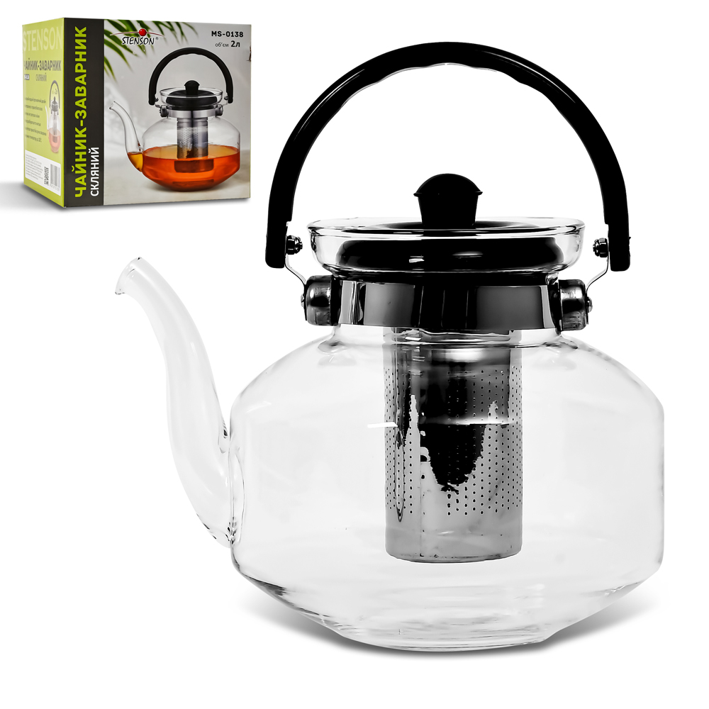 Чайник-заварник скляний Stenson MS-0138 2 л - фото 2