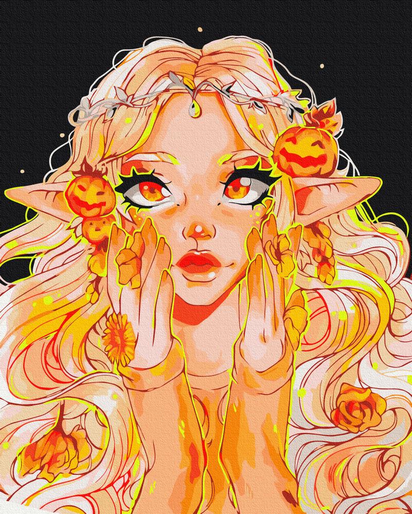 Картина по номерам SH53903 Очаровательная Эльфийка с красками металлик 40x50 см (27741)