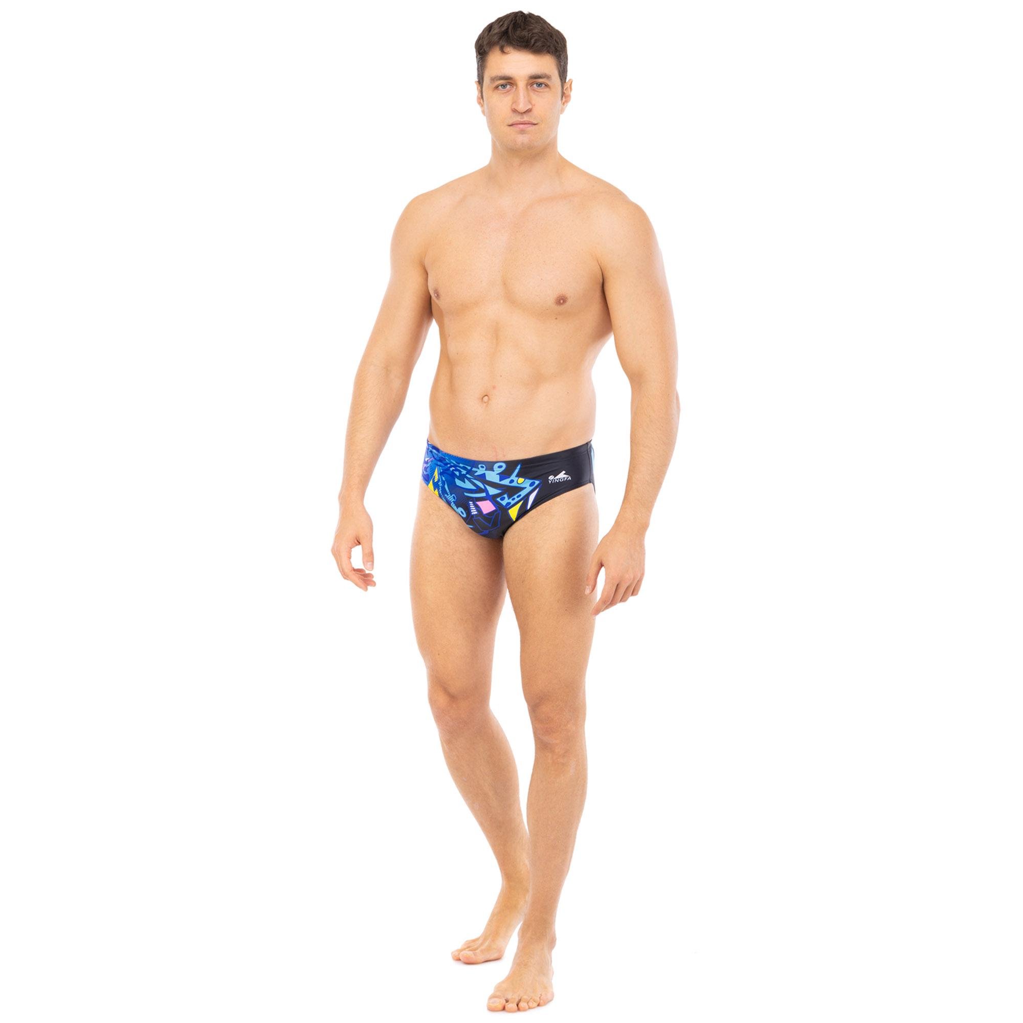 Плавки мужские классические для плавания YINGFA 9647 L Сине-черный (9647_Сине-черный_L_(160-165с) - фото 5 Плавки мужские классические для плавания YINGFA 9647 L Сине-черный (9647_Сине-черный_L_(160-165с) - фото 5