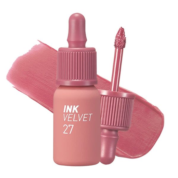 Тинт Peripera Ink Velvet 027 Strawberry Nude для губ с матовым финишем 4 г Нежно-розовый