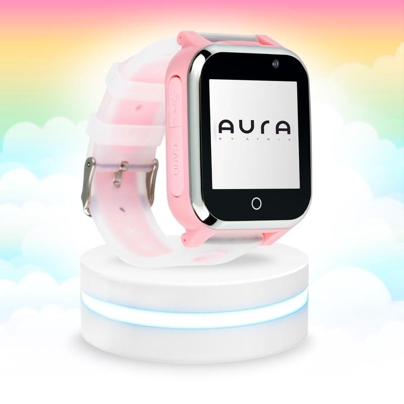 Смарт-часы детские AURA A100 Tracker/Wi-fi Pink - фото 3