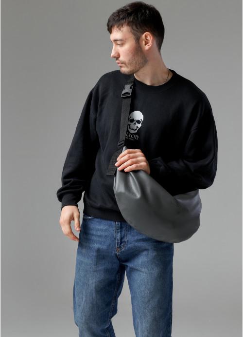 Мужская сумка хобо Sambag Графитовый (721058428) - фото 3 Мужская сумка хобо Sambag Графитовый (721058428) - фото 3