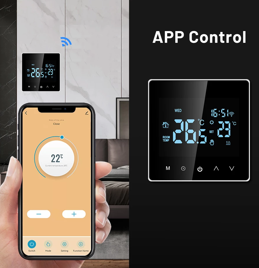 Термостат AVATTO TUYA 3A умный программируемый сенсорный для газовых котлов с WIFI управлением - фото 5 Термостат AVATTO TUYA 3A умный программируемый сенсорный для газовых котлов с WIFI управлением - фото 5