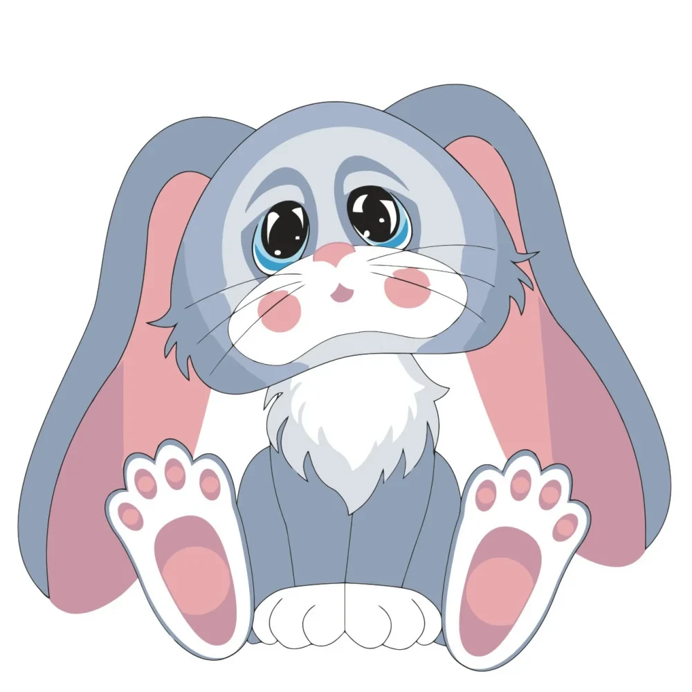 Картина по номерам Strateg Ушастик с лаком и уровнем 30x30 см (ES054)