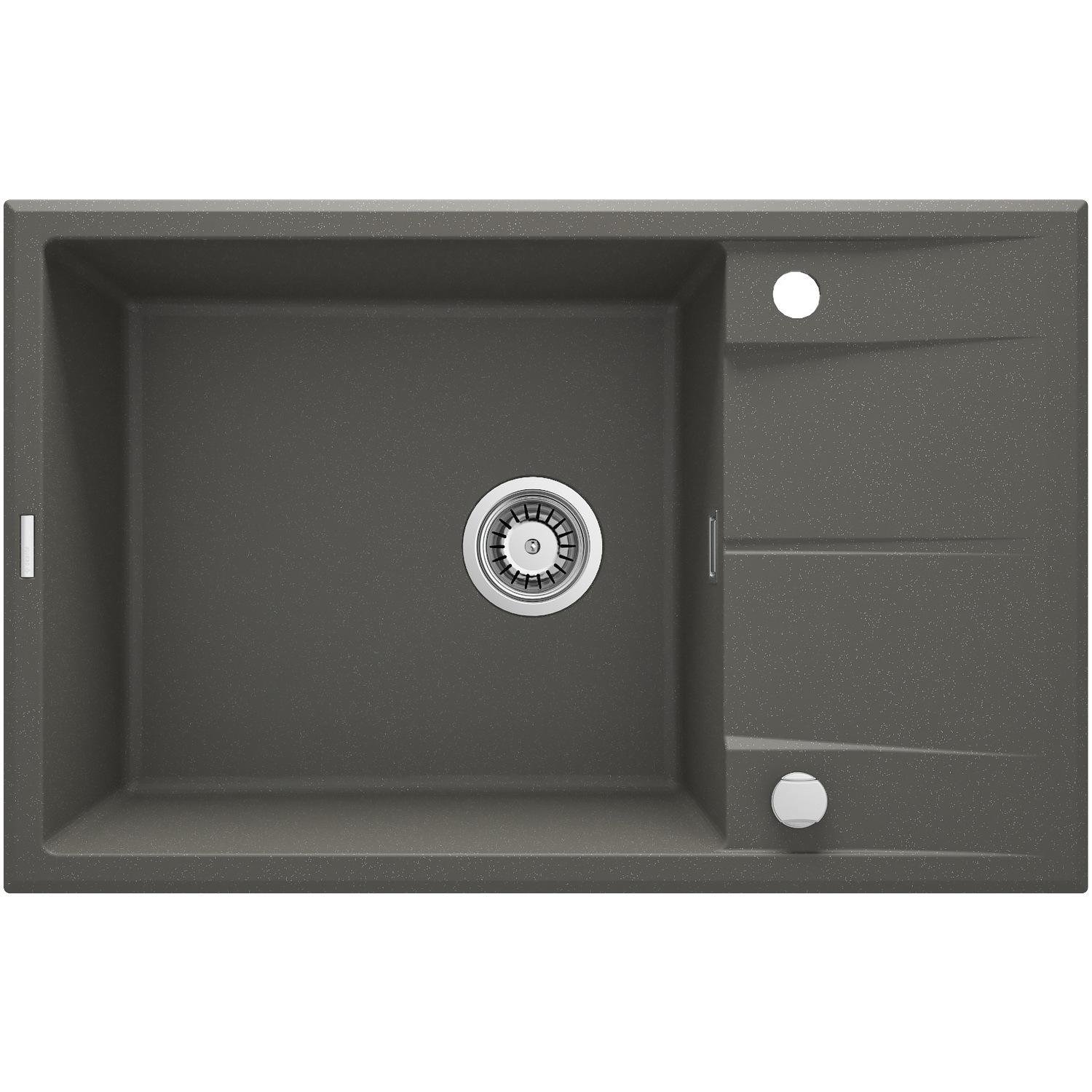 Мойка кухонная Deante ZQE_T11B гранитная прямоугольная 780x500 мм Серый (25964667)