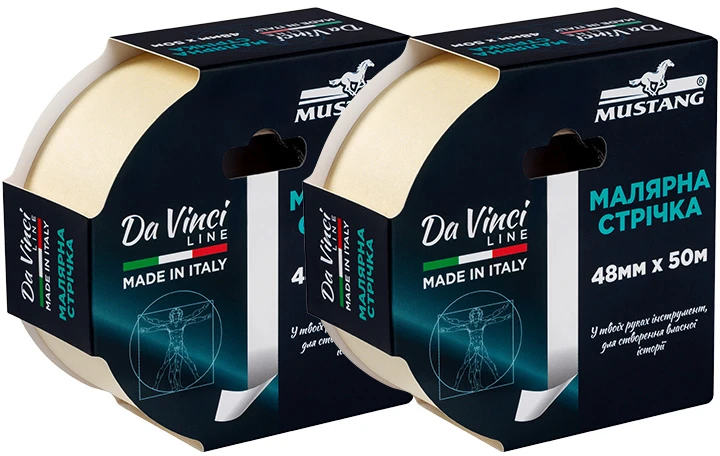 Малярная лента Mustang Da Vinci LINE 48 мм х 50 м Белый - фото 2 Малярная лента Mustang Da Vinci LINE 48 мм х 50 м Белый - фото 2
