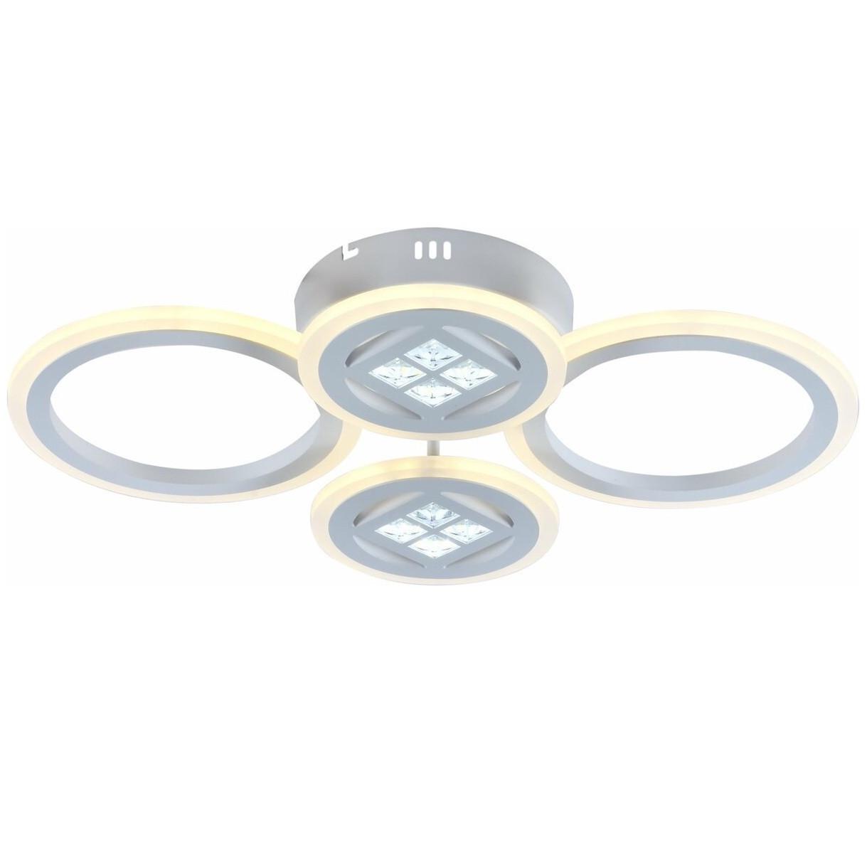 Люстра светодиодная Sirius на четыре плафона 92W 3000-6500К Белый (LI8860/4A WH 92W)