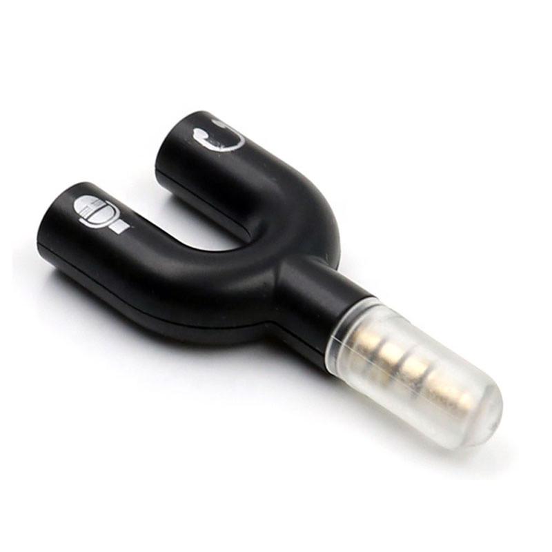 Разветвитель для наушников и микрофона Y-Type 3,5 мм Jack 3-pin на 4-pin аудиоадаптер сплиттер - фото 2
