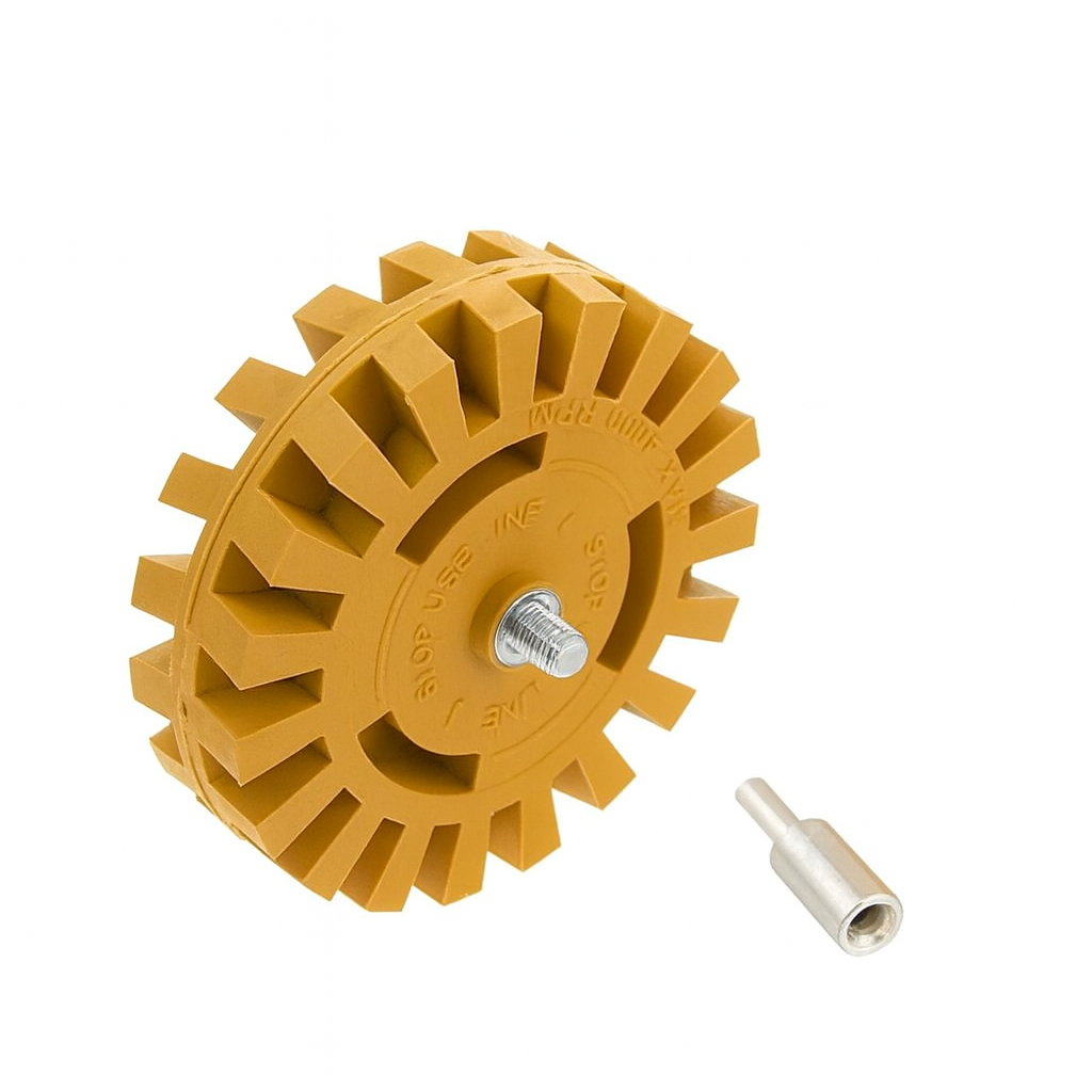 Насадка на дриль для видалення наклейок скотчу клею гумова 100 мм (5472)