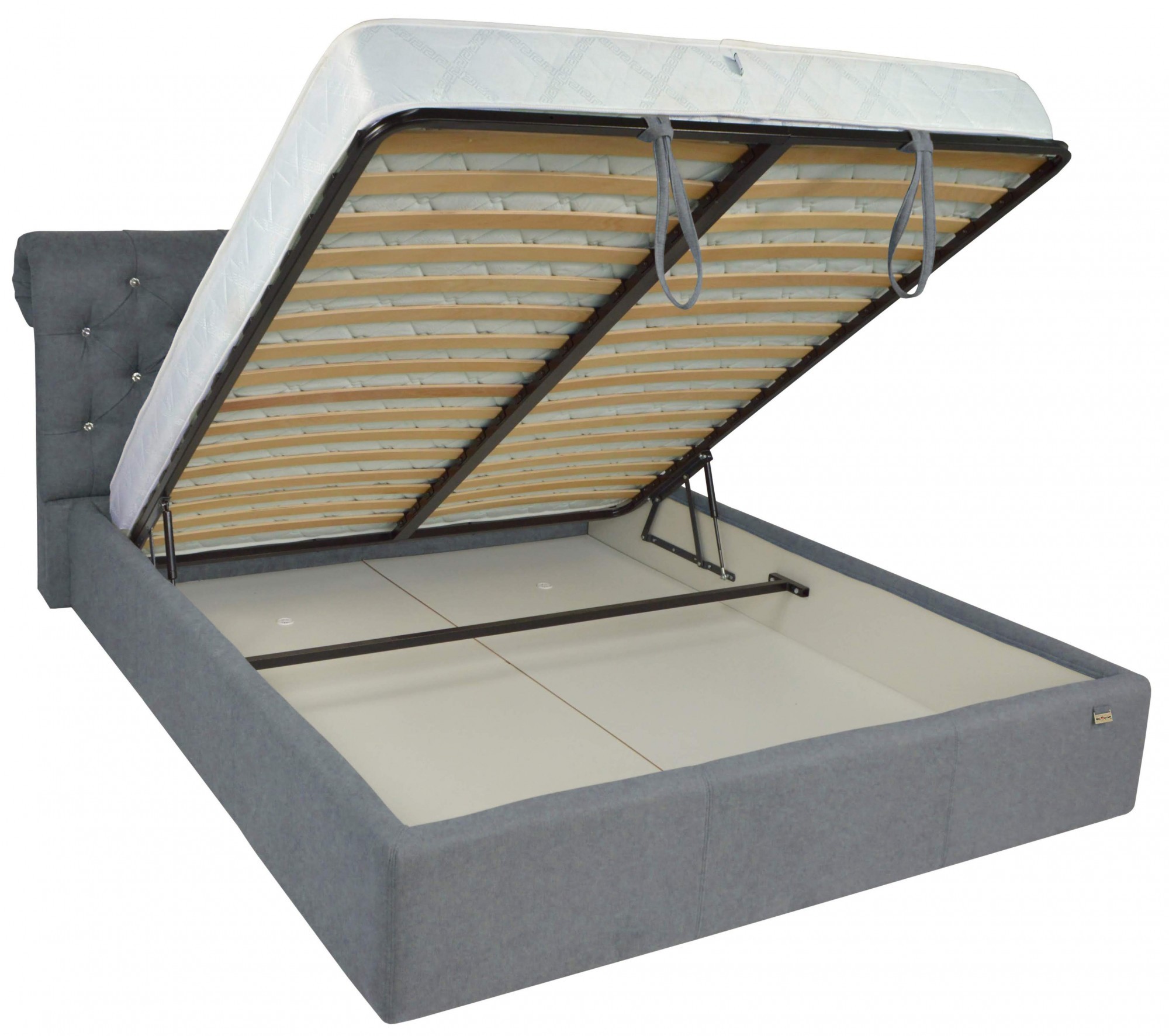 Кровать London VIP Fibril 16 C1 140х190 см Темно-серый - фото 4 Кровать London VIP Fibril 16 C1 140х190 см Темно-серый - фото 4