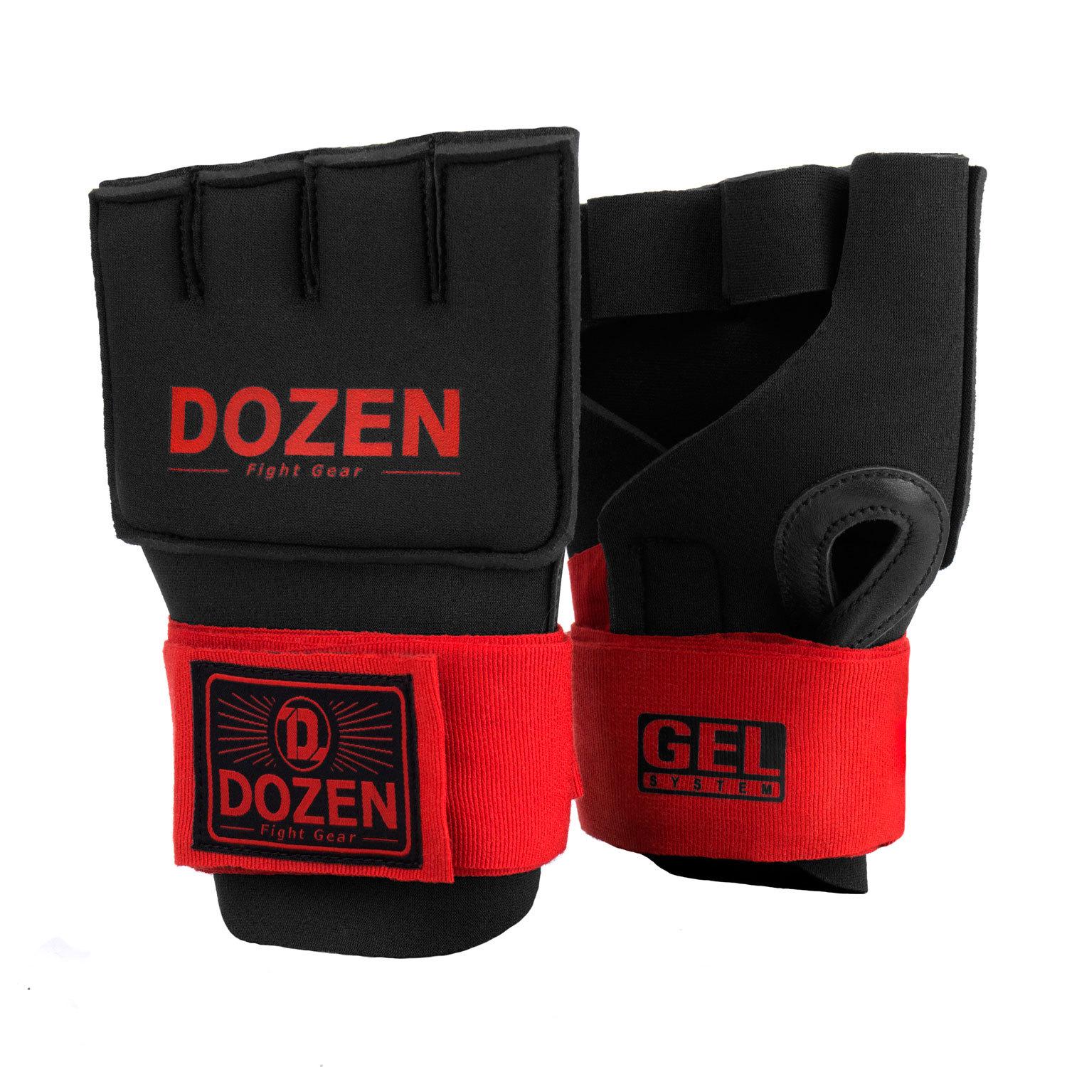 Бинты-перчатки Dozen Prime Gel Inner Speed Wraps L/XL Черно-красный