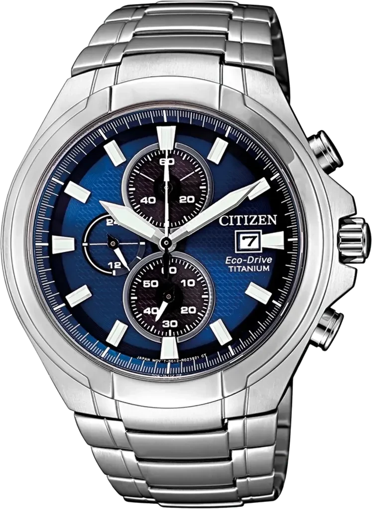Наручные часы мужские Citizen CA0700-86L Eco-Drive с сапфировым стеклом/титановым корпусом/синим циферблатом и водозащитой 100 м