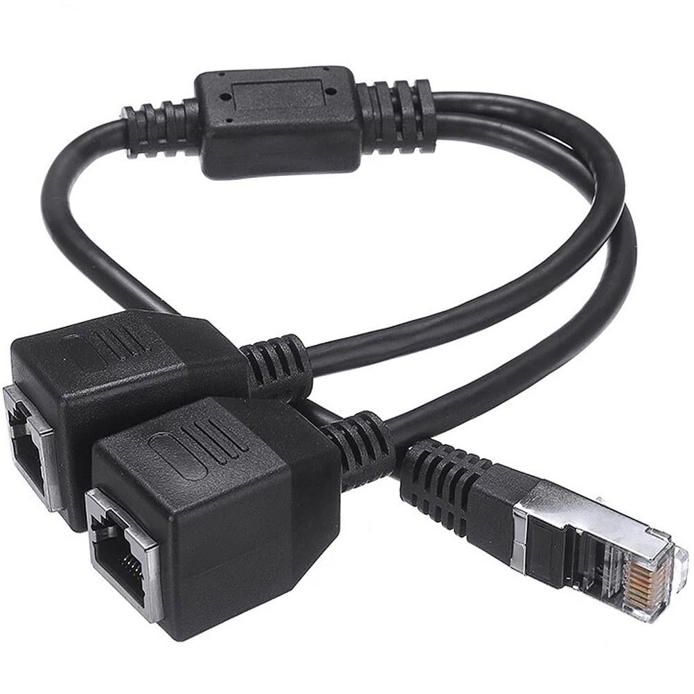 Розгалужувач спліттер Addap ES-02 на 2 роз'єми RJ45 Ethernet для мережевого кабелю