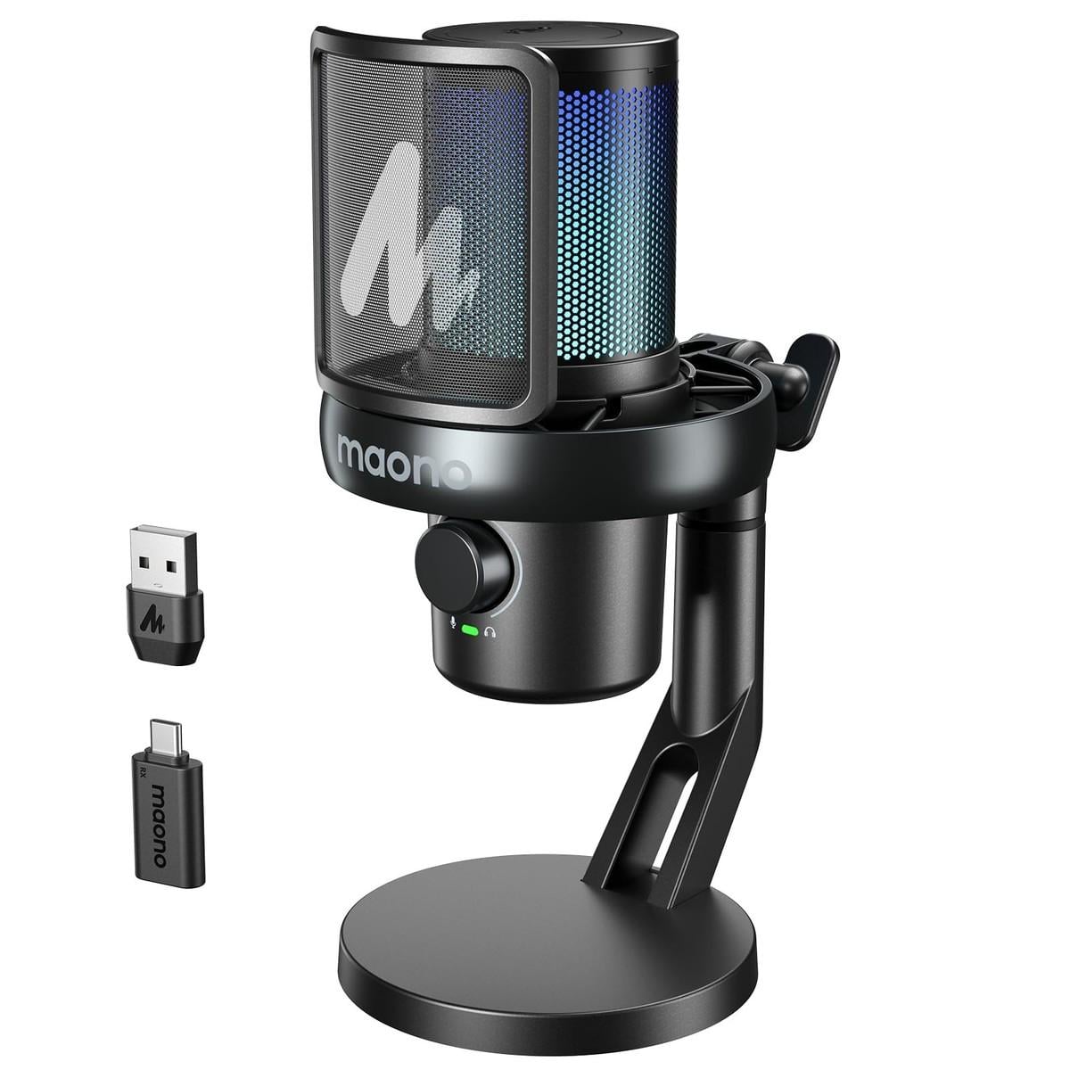 Микрофон Maono DM40 Pro конденсаторный настольный беспроводной Черный Микрофон Maono DM40 Pro конденсаторный настольный беспроводной Черный