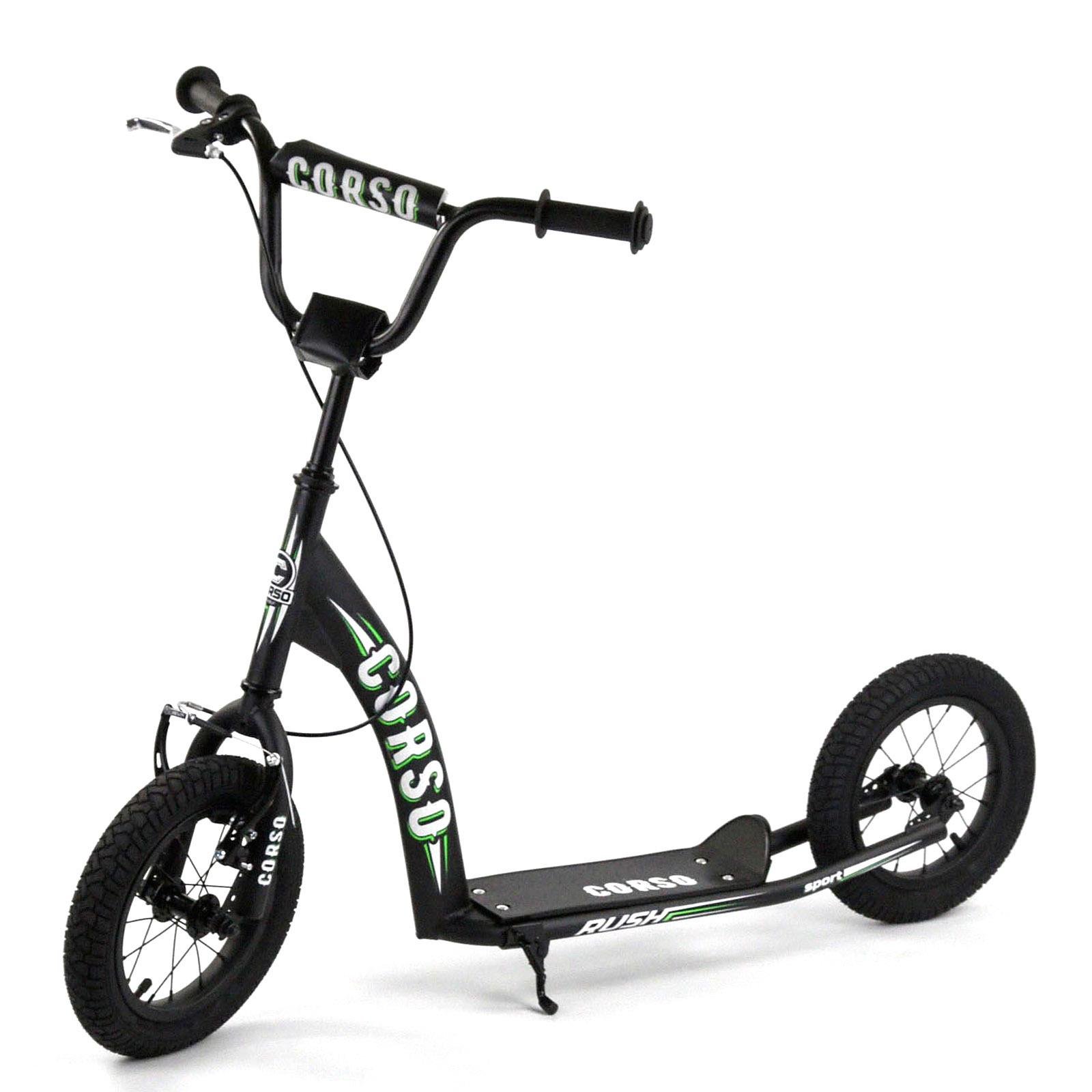 Самокат Corso Черно-зеленый (6800083000703)