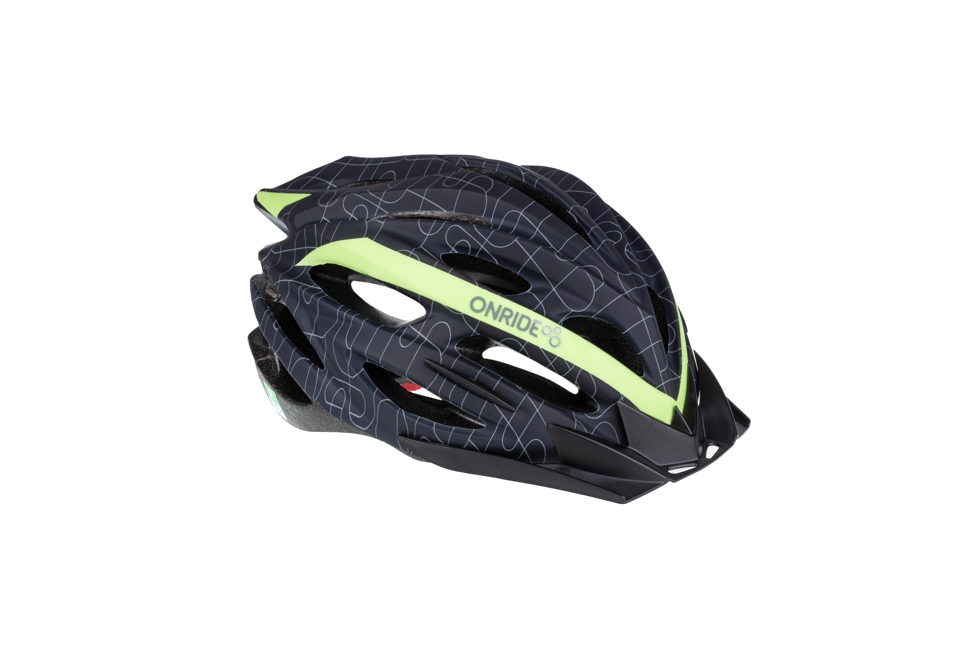 Шолом OnRide Grip L 58-61 см Чорний/Зелений