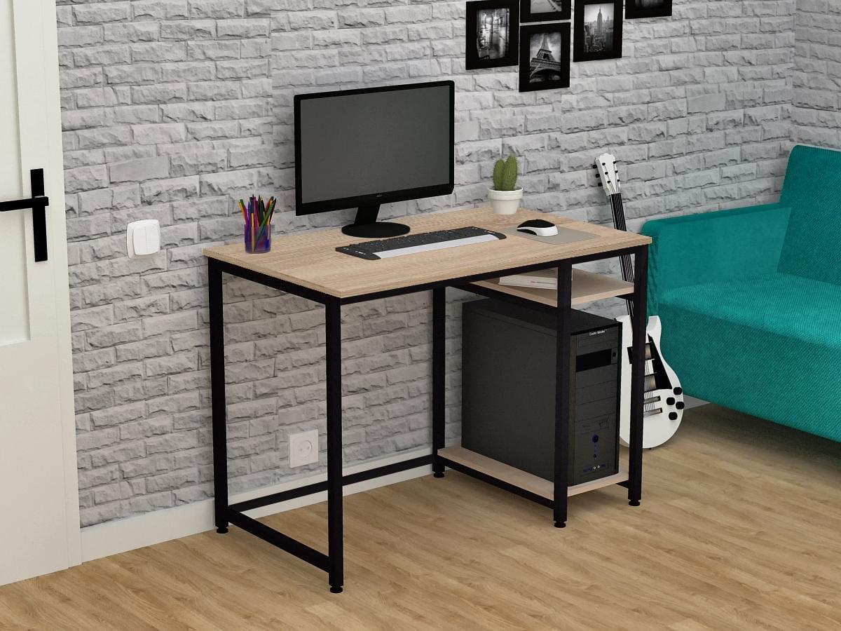 Комп'ютерний стіл у стилі Лофт StepLoft каркас металевий ДСП з поличкою для пк 120х60 см (Comp-table-214) - фото 1 Комп'ютерний стіл у стилі Лофт StepLoft каркас металевий ДСП з поличкою для пк 120х60 см (Comp-table-214) - фото 1