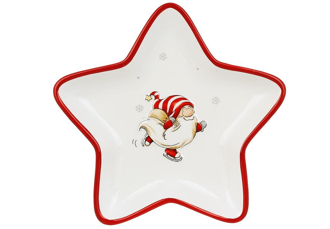 Блюдо керамическое BonaDi 784-X DM в форме Звезды Веселый гном 21,5 см (2429470129)