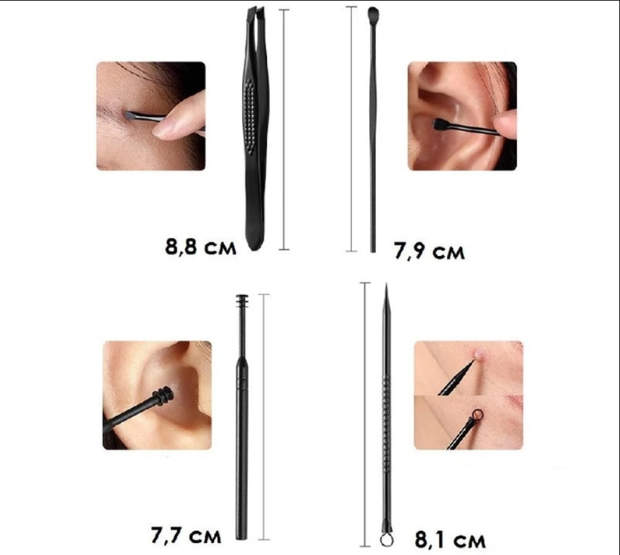 Набір для манікюру у футлярі 18 пр. Чорний/Червоний - фото 4 Набір для манікюру у футлярі 18 пр. Чорний/Червоний - фото 4