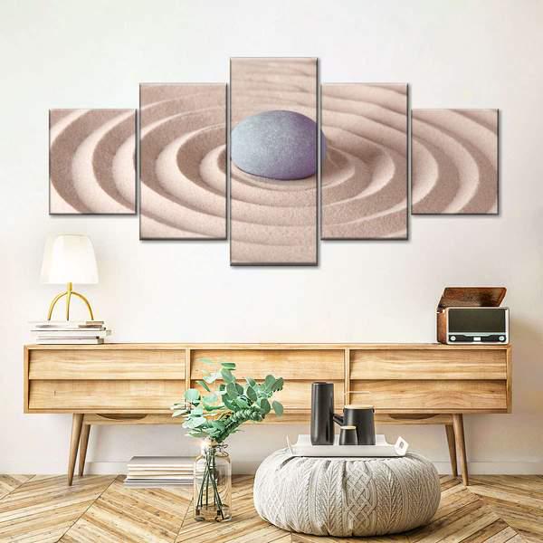 Модульная картина Концентрические круги из пяти частей 112x48 см (M5_M_107)