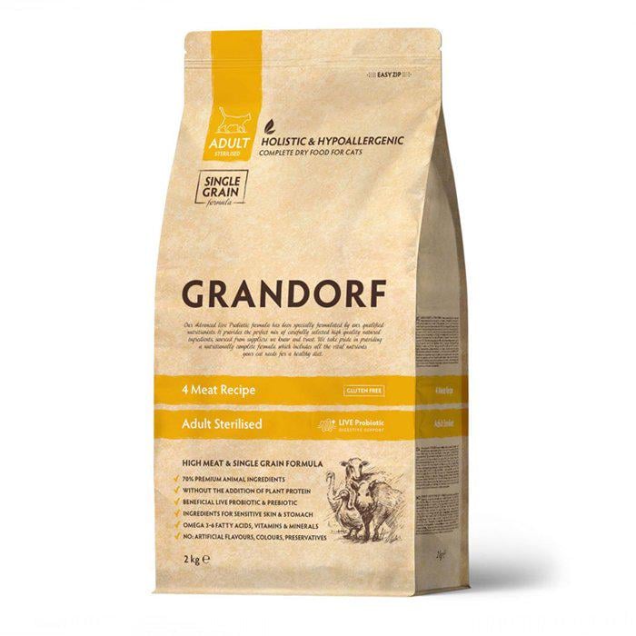 Корм сухой для стерилизованных кошек Grandorf Living Probiotics 4 Meat&Brown Rice Sterilized с 4 видами мяса и рисом 8 кг Корм сухой для стерилизованных кошек Grandorf Living Probiotics 4 Meat&Brown Rice Sterilized с 4 видами мяса и рисом 8 кг