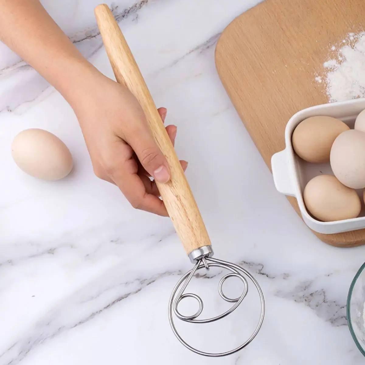 Данський вінчик для замішування тіста з дерев'яною ручкою (d306cd07) - фото 2 Данський вінчик для замішування тіста з дерев'яною ручкою (d306cd07) - фото 2