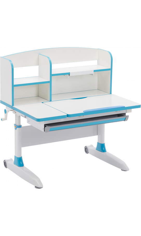 Растущая школьная парта GT Racer DS-1603 Blue для школьников и дошкольников Голубой - фото 4 Растущая школьная парта GT Racer DS-1603 Blue для школьников и дошкольников Голубой - фото 4