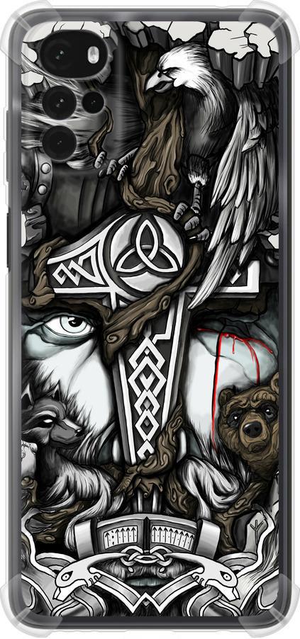 Чехол на Motorola G22 Тату Викинг (4098sp-2681-42517)