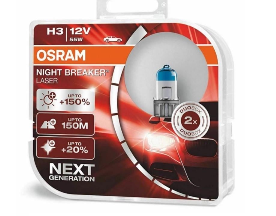 Лампы галоген Osram H3 +150% Night Breaker Laser