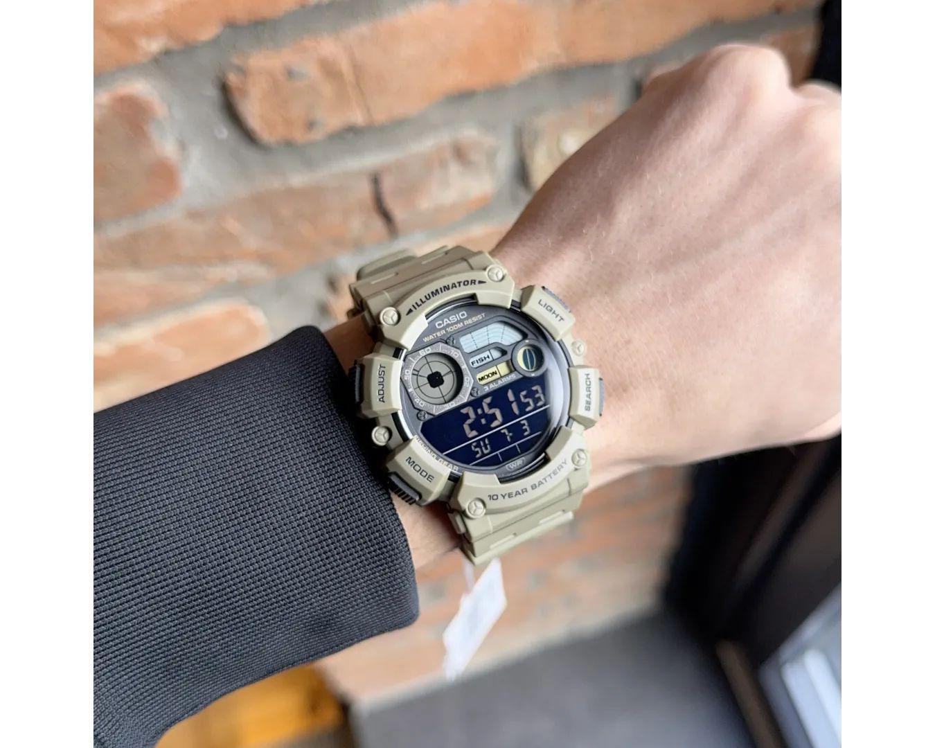 Наручний годинник чоловічий Casio WS-1500H-5BVDF можна плавати d 51 мм - фото 5