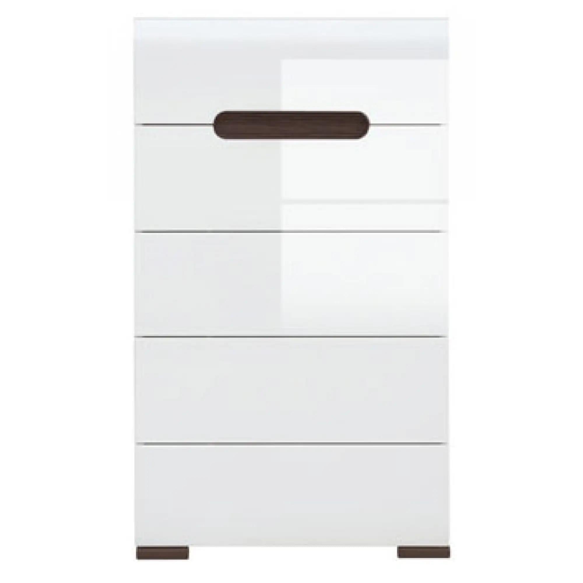 Комод в спальню ВМК Ацтека KOM5S/10/6 N телескопы глянец Белый (VM-10011)