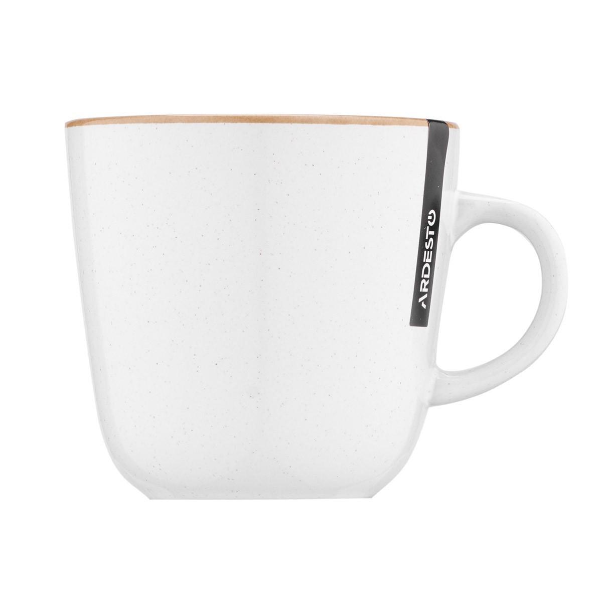 Чашка керамическая Ardesto Apulia 450 мл Белый (AR2945AW) - фото 3