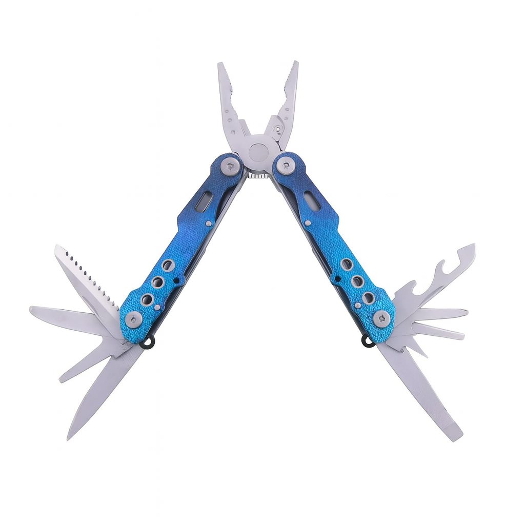 Мультитул складной Traveler MQ007L28G 9в1 16,5 см Синий (30835989)