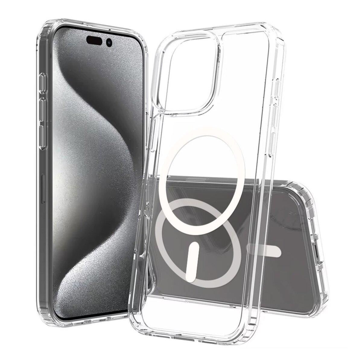Противоударный Чехол Cosmic Acrylic MagSafe HQ for Apple iPhone 16 Transparent Прозрачный Противоударный Чехол Cosmic Acrylic MagSafe HQ for Apple iPhone 16 Transparent Прозрачный