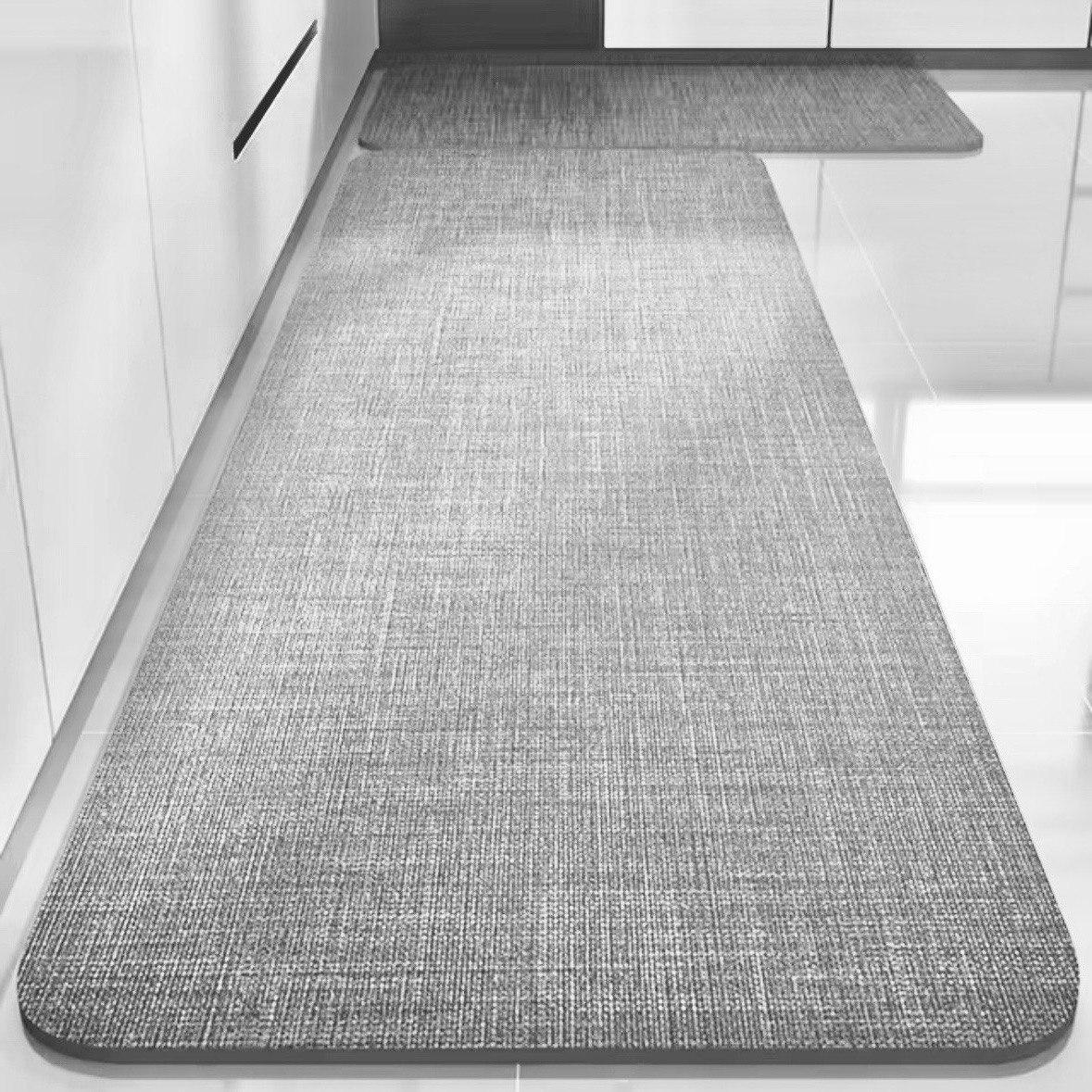 Набор ковриков для кухни/ванной Ethno BAWOWNA 2в1 диатомитовый 120х40/60х40 см Серый (KD2kitchEthnoBAWOWNAgray)