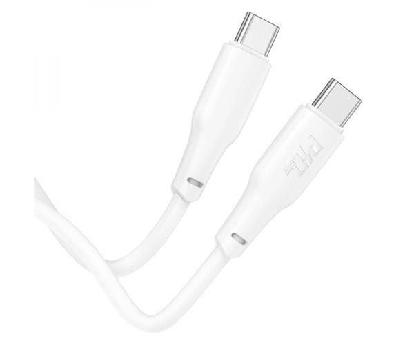 Кабель USB Hoco X93 Force Type-C to Type-C 60W 3А 2 м White - фото 4