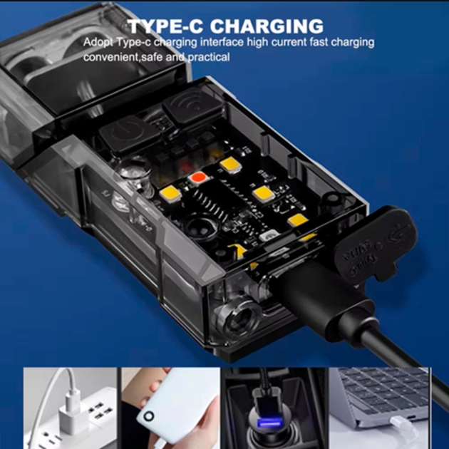 Фонарь светодиодный X-BALOG X52 налобный USB 2LED + 6SMD RGB портативный (23678337) - фото 4 Фонарь светодиодный X-BALOG X52 налобный USB 2LED + 6SMD RGB портативный (23678337) - фото 4