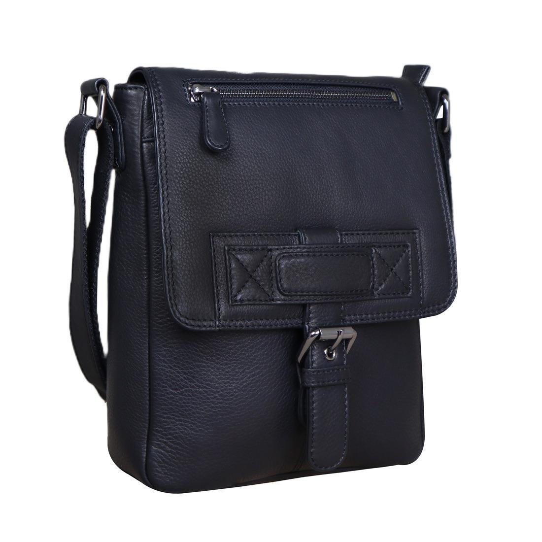 Мужская сумка через плечо Royal Bag R-6163A Черный (7017)