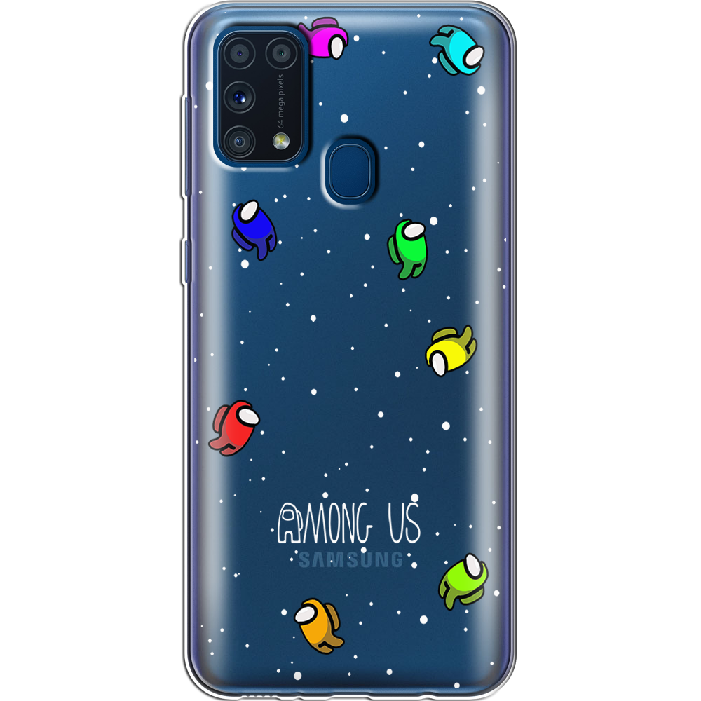 Чехол Boxface Samsung M315 Galaxy M31 Among Us Invisible Прозрачный силикон (39091-bk76-39091)