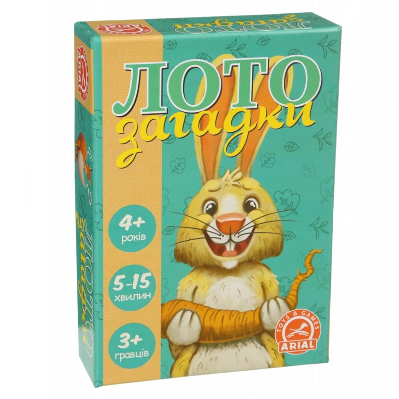 Настільна гра "дитяча"Лото загадки" 911555 для дітей від 4-х років (8578)