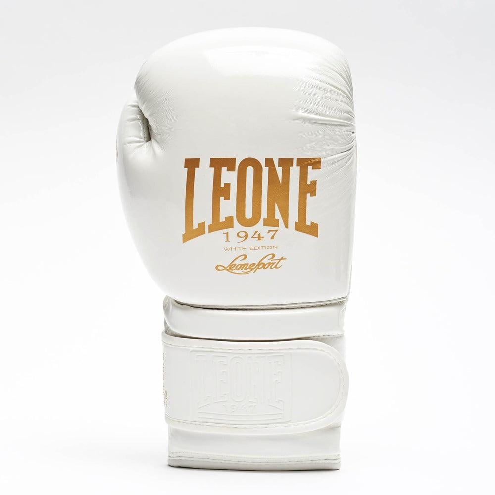 Боксерські рукавички Leone GN059W 10 унцій White/Gold (GN059W White 10oz)