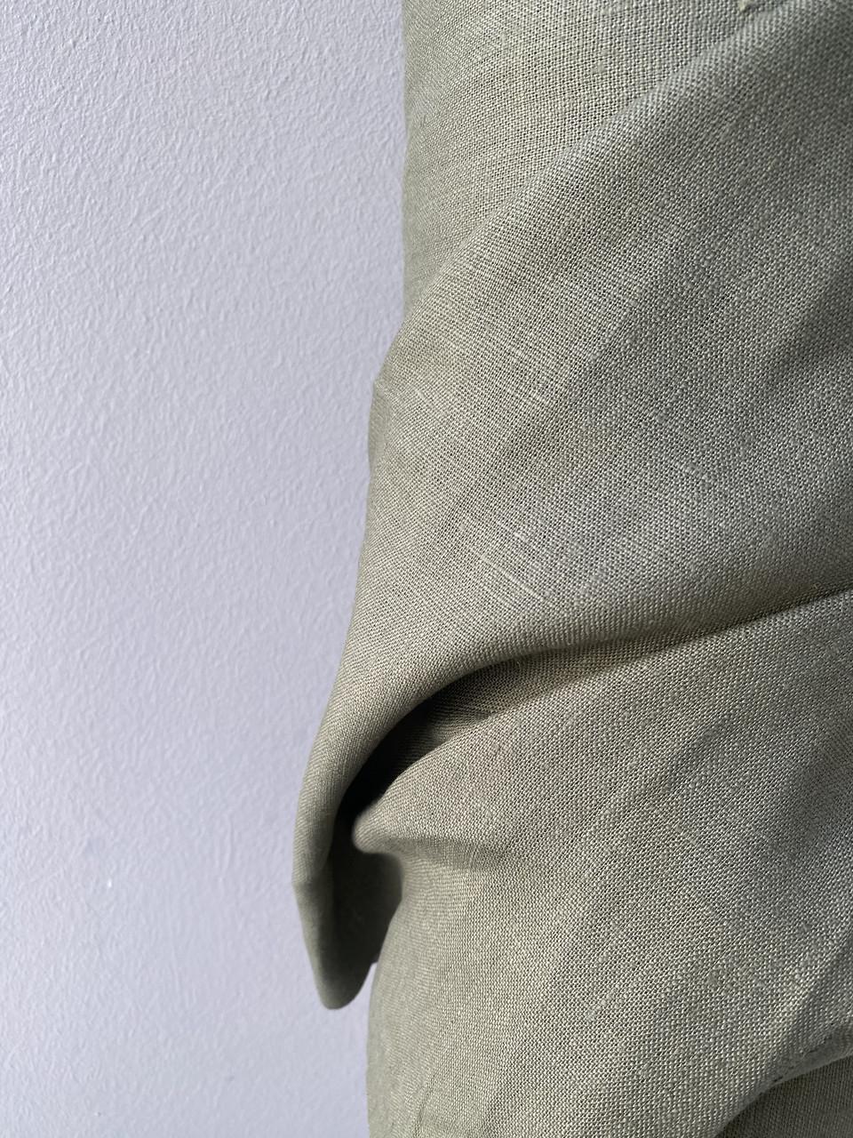 Ткань скатертная LINEN PLUS льняная 143 см 594 Хаки - фото 8