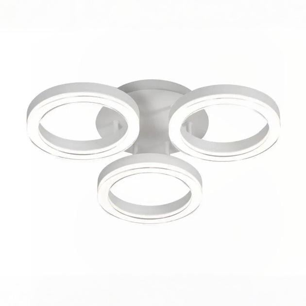 Люстра стельова світлодіодна Valeso G 2571/3 WT 72W з пультом з акриловими плафонами 3000K-6500K IP20 72 Білий (00000139110)