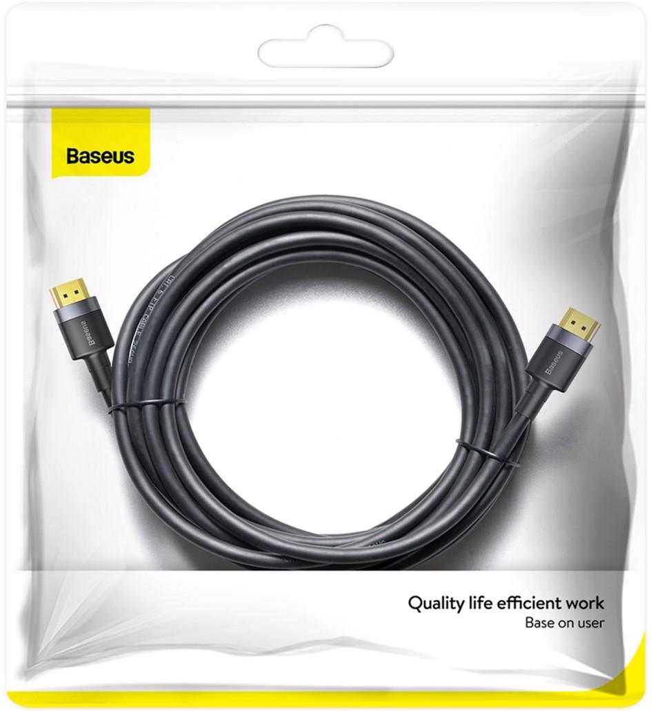 Кабель BASEUS 4KHDMI Male To 4KHDMI Male Cafule 5M HDMI2.0 CAlDKLF-H01 Black (536473) - фото 9 Кабель BASEUS 4KHDMI Male To 4KHDMI Male Cafule 5M HDMI2.0 CAlDKLF-H01 Black (536473) - фото 9