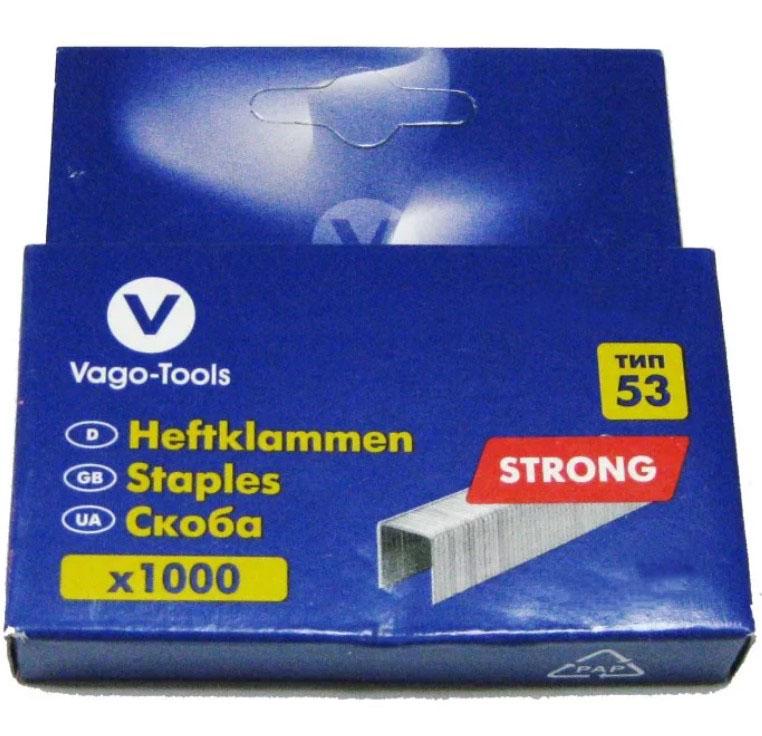 Скобы Vago закаленные 14x11,3x0,7 мм 1000 шт. (21614) - фото 2