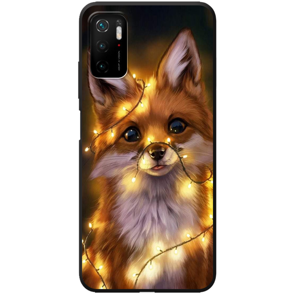 Чехол BoxFace Poco M3 Pro Рождественская лиса Черный силикон (42474-up2399-44013) Чехол BoxFace Poco M3 Pro Рождественская лиса Черный силикон (42474-up2399-44013)